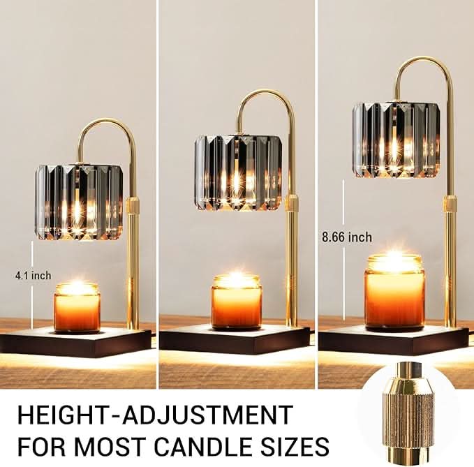 Candle Warmer Lamp - Black Glass - HER Home Design Boutique